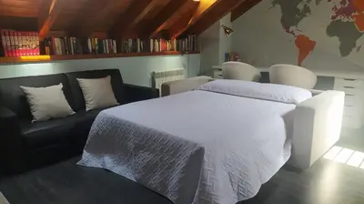 Cama o camas de una habitación en Casa Rural Tejedor