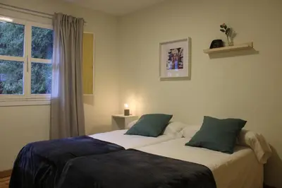 Cama o camas de una habitación en Apartamento Pinsapo Canfranc-Estación