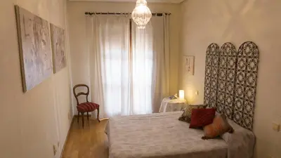 Cama o camas de una habitación en Bonita vivienda en el corazón de Zaragoza