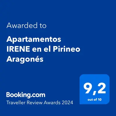 Certificado, premio, señal o documento que está expuesto en Apartamentos IRENE en el Pirineo Aragonés