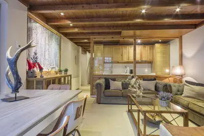 Zona de estar de Luderna - Apartamento Val de Ruda A19 de Saumet