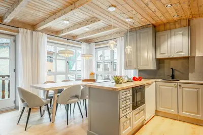 Una cocina o zona de cocina en Luderna - Apartamento Val de Ruda B65 Liat