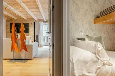 Cama o camas de una habitación en Luderna - Apartamento Val de Ruda B65 Liat