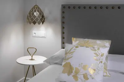 Cama o camas de una habitación en Apartamento rural Las Cañas Esencia de Bardenas
