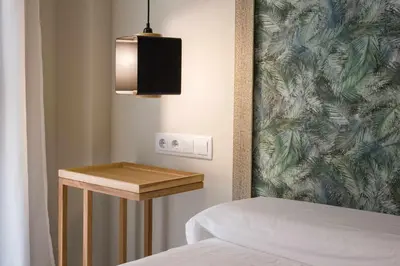 Cama o camas de una habitación en Apto rural Alesves Esencia de Bardenas Navarra