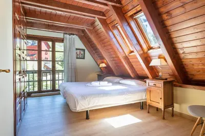 Cama o camas de una habitación en Luderna - Tríplex Nin C2 Arenho