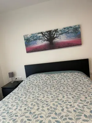 Cama o camas de una habitación en Precioso cálido apartamento en Sort con terraza