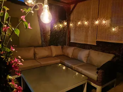 Zona de estar de Casa Gastón - esenciaaragon- Casa con jardín privado
