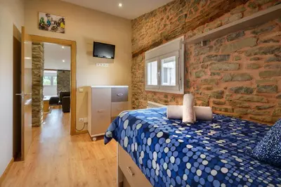 Cama o camas de una habitación en ALOJAMIENTO DUQUE DE JACA