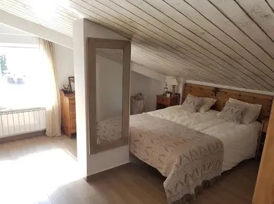 Cama o camas de una habitación en Las mejores vistas del valle. Apartmento 65m.WIFI