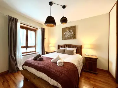 Cama o camas de una habitación en Apartament Deluxe Espot - L'Amfitriona