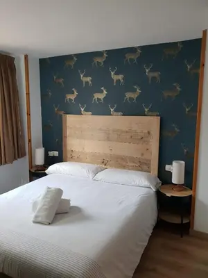 Cama o camas de una habitación en Mandilar Confort Panticosa