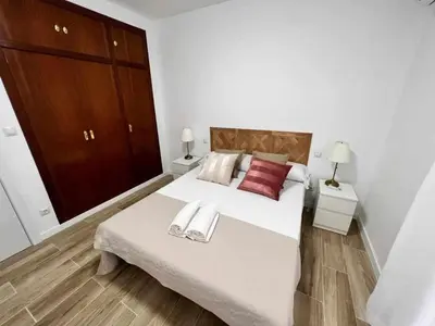 Cama o camas de una habitación en Apartamenticos Libertad I