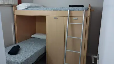 Cama o camas de una habitación en Sansoain Jaca