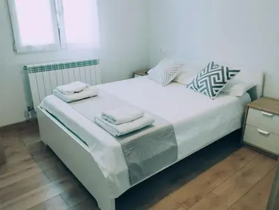 Cama o camas de una habitación en Precioso apartamento en Pamplona junto al centro
