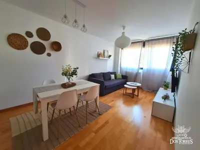 Zona de estar de Dos Torres Las Comarcas - Amplia Terraza y Estacionamiento Gratuito