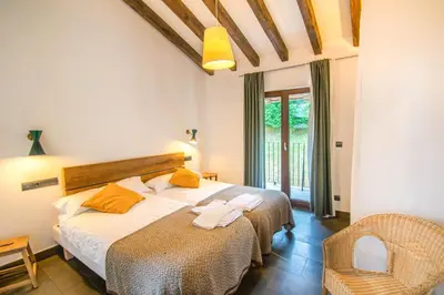 Cama o camas de una habitación en Espectacular casa rural en el corazón del Baztán