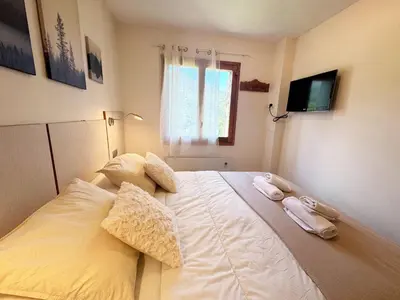 Cama o camas de una habitación en C09 - Apartamento Pirineos - Villmor