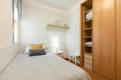 Cama o camas de una habitación en Mirador del Teatro Romano