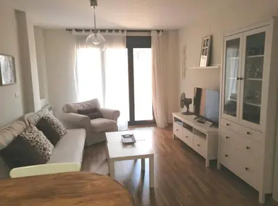 Una televisión o centro de entretenimiento en Apartamento La Montañesa en Aínsa, bonito apartamento con grande terraza