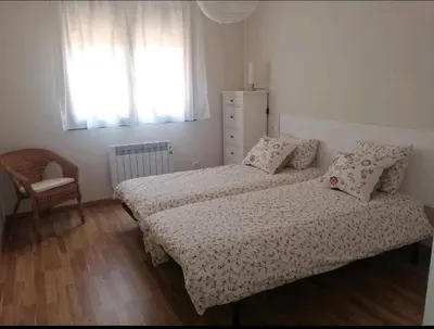 Cama o camas de una habitación en Apartamento La Montañesa en Aínsa, bonito apartamento con grande terraza