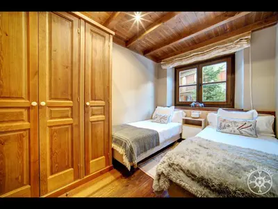 Cama o camas de una habitación en SABOREDO en Val de Ruda