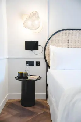 Cama o camas de una habitación en ORA Hotel Priorat, a Member of Design Hotels