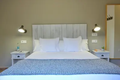 Cama o camas de una habitación en Posada de Uncastillo
