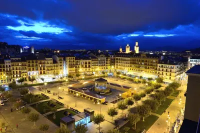 Vista general de Pamplona o vista desde el hotel