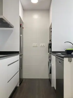 Una cocina o zona de cocina en Apartamento centro con parking privado