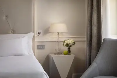 Cama o camas de una habitación en NH Collection Gran Hotel de Zaragoza