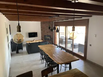 Una televisión o centro de entretenimiento en Prades Vila Bella - Casa Molinets i Casa Borrianes