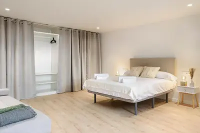 Cama o camas de una habitación en Alojamiento Maite Jaca
