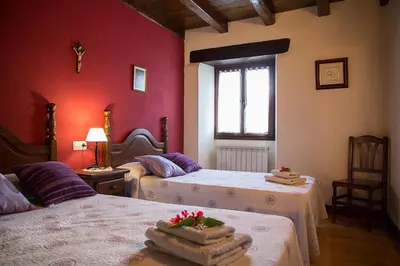 Cama o camas de una habitación en Casa Rural Senperenea I Landetxea