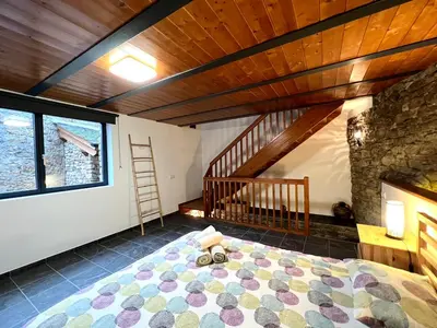 Cama o camas de una habitación en Paller de Bordalé- L'Amfitriona