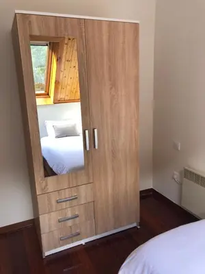 Cama o camas de una habitación en Ático Europa, Canfranc estación