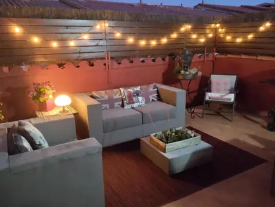 Zona de estar de LES LLÚDRIGUES Casa Loft con aire ac y terraza