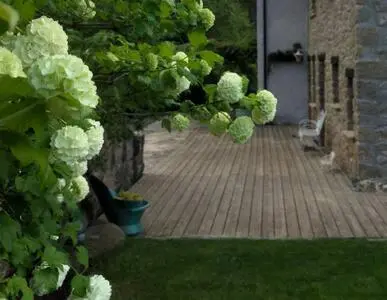 Jardín al aire libre en Acogedora casa en la montaña