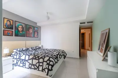 Cama o camas de una habitación en AR6 - Piso 2 dormitorios a 5 minutos del Pilar, posibilidad de parking no incluido