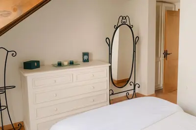Cama o camas de una habitación en Apartamento Duplex Esterri ideal para familias