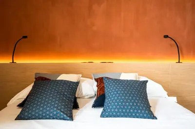 Cama o camas de una habitación en Hotel japonès Puigpinós