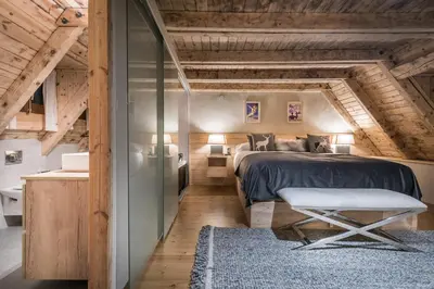 Cama o camas de una habitación en Casa Pleta de Baqueira Deluxe by Totiaran