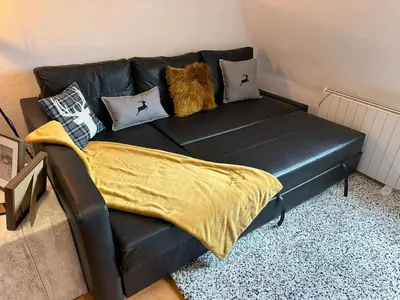 Cama o camas de una habitación en Estudio en Baqueira con piscina y parking