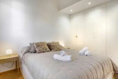 Cama o camas de una habitación en Duplex Campodios Villanua