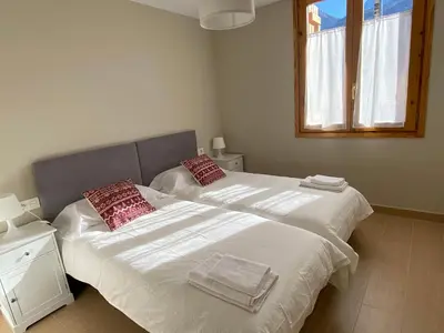 Cama o camas de una habitación en Apartamento Casa Francho 2
