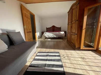 Cama o camas de una habitación en Casa Rural Uría - Ubicación perfecta, rodeado de naturaleza, vistas espectaculares