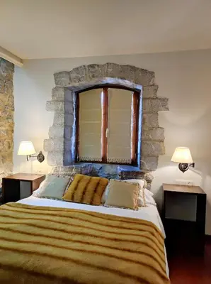 Cama o camas de una habitación en HOTEL EL Alboroque