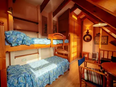 Cama o camas de una habitación en Dúplex rústico familiar- Amplitud y vistas espectaculares - Cuc 2