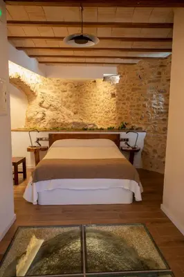 Cama o camas de una habitación en Casa Sanui. Apartaments turístics rurals