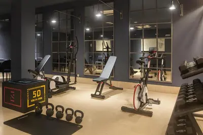 Gimnasio o instalaciones de fitness de Hotel Pamplona Plaza